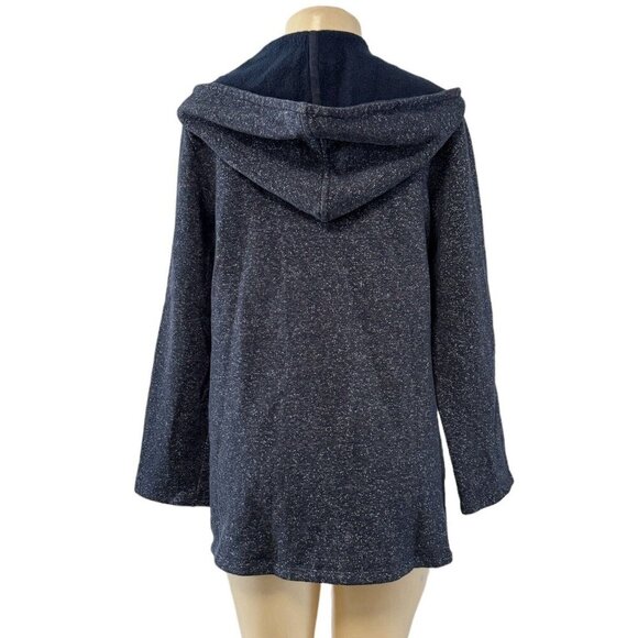 Max Studio Weekend Blue Cotton Jacket Asymmetrical Long Loungewear Sweatshirt M - Picture 5 of 11
